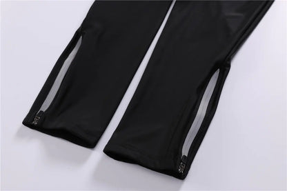 Zimná cyklistická súprava White Cat s 5D gélovou vložkou – dlhý rukáv