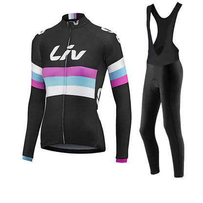 Zimný MTB cyklistický dres s dlhým rukávom LIV