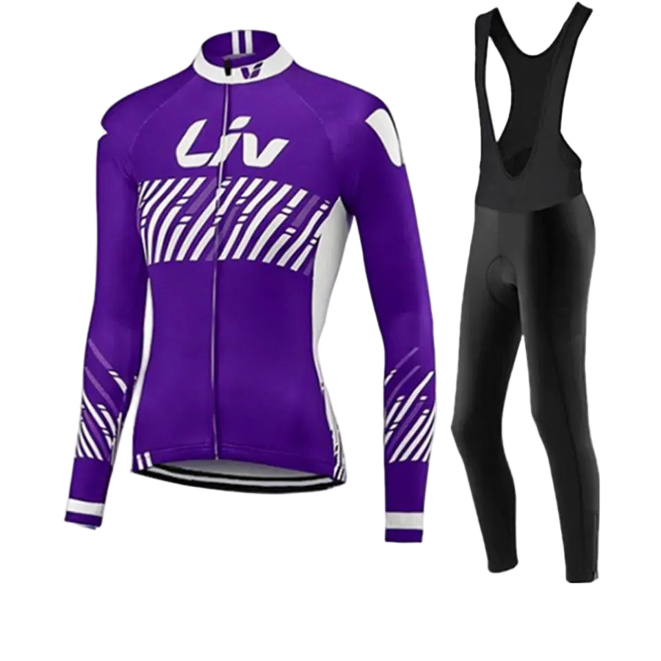 Zimný MTB cyklistický dres s dlhým rukávom LIV